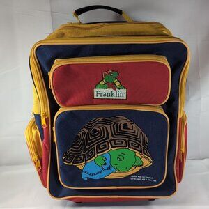 Franklin The Turtle 1986 Embroidered Backpack Roller Bag Suitcase Multicolor